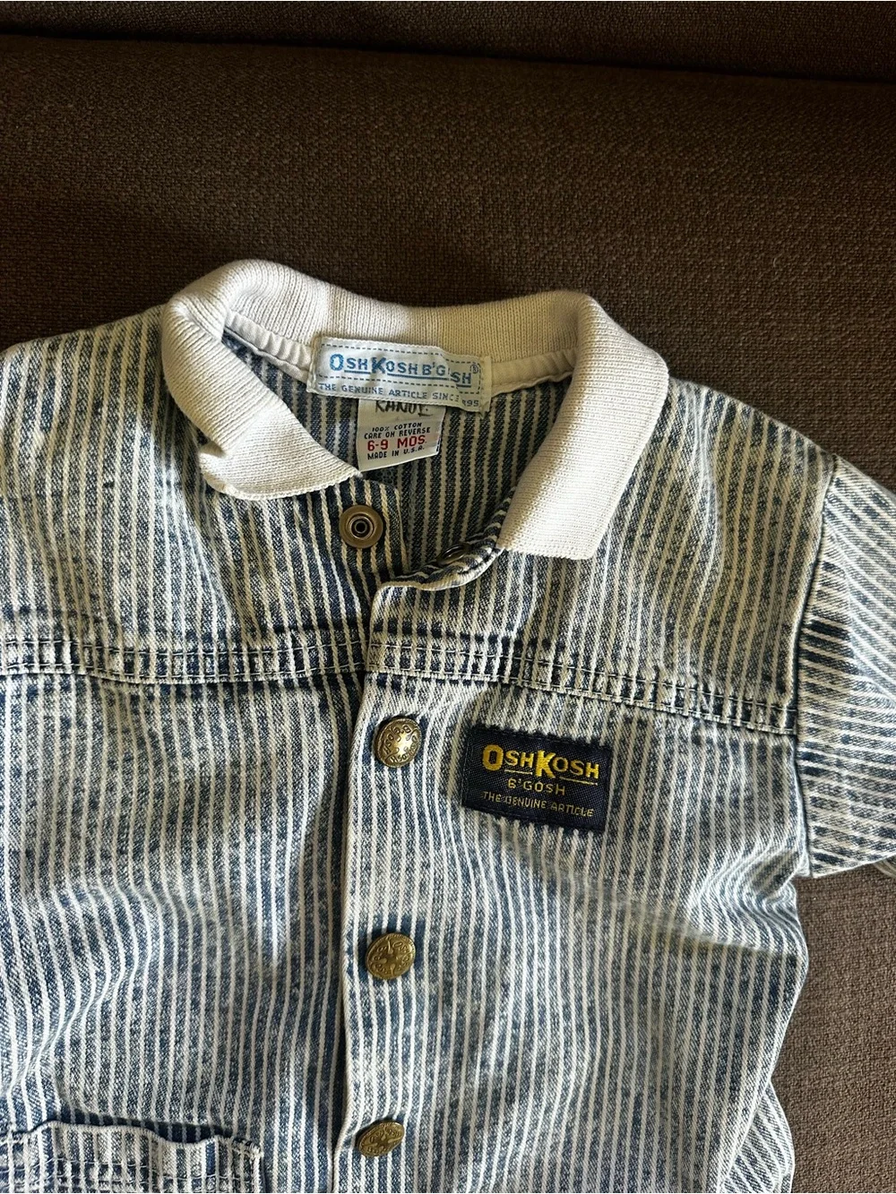 Vintage baby one piece denim suit
